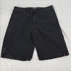 ES Footwear Shorts Mens 34 Black Denim Jean Long Jorts Skateboarding 90s Y2K